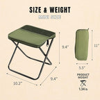 Folding Camp Stool, Lightweight Foldable Camping Stool, Compact Mini Chair for Outdoor Activities, Hiking, Fishing, and Travel, Portable and Durable, Holds Up to 265 lbs (Mini)