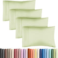 Pillowcases - Ultra Soft Hotel Quality Pillowcase Covers - Comfy, Cozy & Wrinkle Free - Shrinkage and Fade Resistant - Machine Washable Pillow Protectors - (Queen, Light Sage Green, 4 Piece Set)