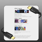 40Gbps USB 4.0 to USB C Cable for Thunderbolt 4 Cable 3.3ft USB4 Sync 8K/5K@60Hz Display Type C 240W Charging Compatible iPhone 15/16 Pro/Max GoogL/MacBook Pro/Air iPad Laptop Monitor(Black)