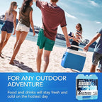 Everlasting Ice RX Large Reusable Ice Packs for Cooler with Handle (4 Pack) Long Lasting Coolness, BPA Free, Freezer Packs for Extended Cooling | Cooler Ice Packs for Camping, Fishing, Hiking, Beach