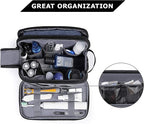 BAGSMART Toiletry Bag for Men, Travel Toiletry Organizer Dopp Kit Water-resistant Shaving Bag for Toiletries Accessories, Door Room Essentials, Black-medium