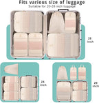 Expandable Compression Packing Cubes for Suitcases,6 Set Lightweight Compressible Travel Packing Organizer for Carry on Suitcase,Organizer Bags Set as Travel Essentials for Women