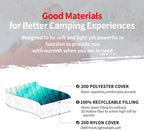 zzlamb Camping Blanket, Outdoor Lightweight Travel Blanket Puffy Portable Down Alternative, Windproof Warm Cloak with Snaps, Cozy Quilt Backpacking Picnic RV Plane Car Hammock Beach Climbing
