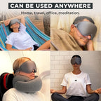 FlyHugz® 3D Travel & Home Sleep Mask | Ultra-Soft, 100% Light-Blocking Eye Mask for Deeper Sleep | Zero Eye Pressure, Adjustable Strap with Nose Bridge Design | Perfect for Travel and Insomnia
