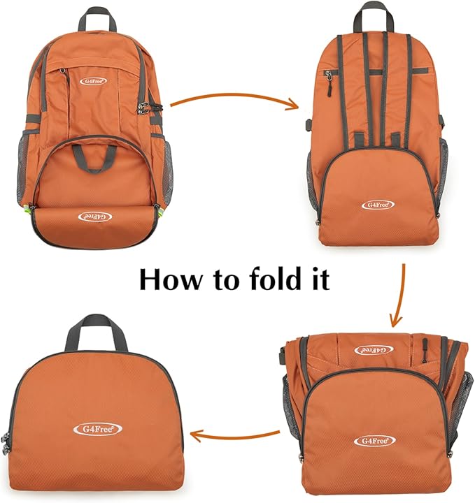 G4Free 40L Lightweight Packable Hiking Backpack, Waterproof Travel Daypack