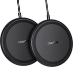 Wireless Charger, 15W Max Fast Wireless Charging Pad 2-Pack Compatible with iPhone 17/17 Air/17 Pro/17 Pro Max/16/15/14/13/12/Samsung S24/S24Ultra/S23Ultra/S22/S21,AirPods Pro2