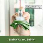 Soft Flask - Shrink As You Drink Soft Water Bottle for Hydration Pack - Folding Water Bottle Ideal for Running, Hiking, Cycling, Climbing & Rigorous Activity