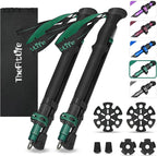 TheFitLife Collapsible Trekking Poles for Hiking – Lightweight Folding Walking Sticks for Men and Women with Extra-Long Foam Handle and Metal Flip Lock