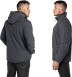 Outdoor Ventures Men's Lightweight Softshell Jacket Fleece Lined Hooded Water Resistant Winter Hiking Windbreaker Jackets