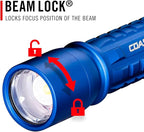 Coast XP11R 2600 Lumen USB-C Rechargeable LED Flashlight with Slide Focus® and Pure Beam® Focusing Optic, 4 Light Modes, Blue