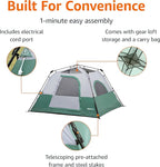 Amazon Basics Instant Camping Tent with Rainfly, Weather-Resistant, Quick Setup