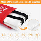 Mondoshop Silicone Fire Blanket for Home - 2Pack 40"x40" Emergency Fire Blankets for Kitchen, Fire Retardant Blankets for Car, Camping, Grill, Office, Warehouse, School, Picnic
