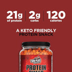 Twin Peaks Protein Puffs - (Mesquite Barbecue), Keto Friendly, Low Carb Snack (300g, 21g Protein, 2g Net Carbs, High Protein, Healthy Crunchy Snack)