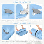 Memory Sleeping Pad, 3.1" Ultra-Thick Foam Sleeping Mats for Camping, Easy Inflate&Deflate,9.5 R-Value Insulated Camping Mattress Pad with Pillow, for Car Travel Tent