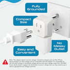 Ceptics South Africa, Namibia Travel Adapter Plug with Dual Usa Input - Type M - Ultra Compact - Safe Grounded Perfect for Cell Phones, Laptops, Camera Chargers and More 3 Pack (CT-10L)
