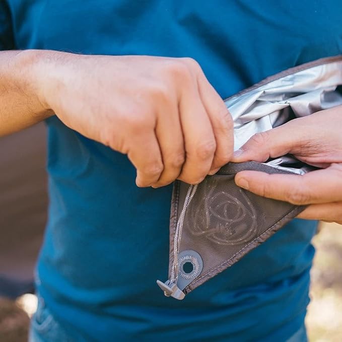 KAMMOK Kuhli Pro | Versatile Weather Shelter, (Waterproof, Durable, Portable, Camping Tarp, Hammock Tarp, Rain Cover), Granite Gray