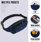 WATERFLY Fanny Pack Waist Bag: Small Hip Pouch Bum Bag Fannie Pack Phanny Fannypack Waistpack Bumbag Beltbag Sport Slim Fashionable for Jogging Hiking Hiker Woman Man