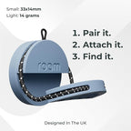 Roam Smart Tracker | Smart Bluetooth Item Finder Compatible with iOS & Android | Built-in Elastic Strap | Replaceable Battery | No Extra App or Subscription | 4-Pack, Blue, Black, Pink & Green
