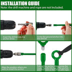 Lasnten 6 Pcs 30 Inch Heavy Duty Ground Anchor Spiral Blade Earth Anchor Kit Metal Anchor Hook Beach Sand Stakes Camping for Securing Animals, Shelters, Tents, Canopies (Green)