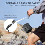 Solar Power Station with Foldable Solar Panel 40W, 110V AC Outlet Camping Portable Solar Generator with Panel, 100W Power Bank USB C Fast Charging Battery Pack for Laptop Smart Device Outdoor Backup