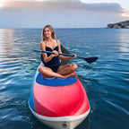 NEW-Vi Deluxe Kayak Seat with Gel Cushion & Storage Bag - Padded Ergonomic Backrest for Kayak, Canoe, SUP, Fishing Boat - Anti-Slip & Waterproof