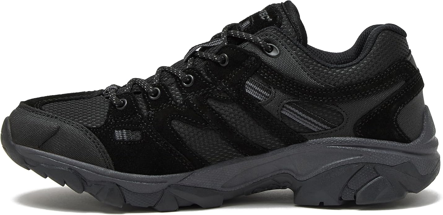 HI-TEC Ridge Low Waterproof Hiking Shoes for Men, Lightweight Breathable Outdoor Trekking and Trail Sneakers, Sizes 7 to 15, Medium and Wide Width