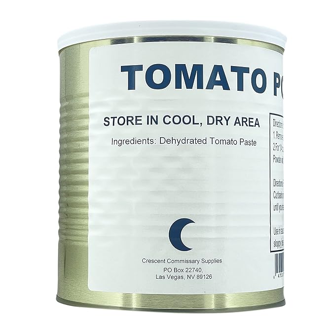 Military Surplus Freeze Dried Dehydrated Tomato Powder Can | Jarred and Packed Emergency Food For Survival, Camping 25+ years shelf life | Easy Prep Food Pack of 1