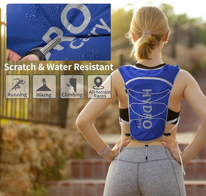 Lightweight Running Vest for Women and Men Hydration Backpack Pack with 1.5L Water Bladder Bag for Hiking Trail Running Gear Cycling Marathon