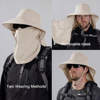 Sun Hat for Men Women with Neck Flap,UPF 50+ UV Protective Hiking Fishing Hats,Wide Brim Sun Hat for Women&Men