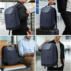 FUTURE AESTHETICS Business Smart Backpack Waterproof for women,men,Fight Approved Durable Backpack suitable as overnight and travel backpack (Blue)