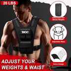 Adjustable Weighted Vest Men 19lbs/ 30lbs/ 40lbs Weights with Reflective Stripe, Weight Vest Woman Workout Vest for Strength Training,Running & Walking