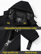 TACVASEN Men's Winter Ski Jacket Waterproof Snow Coats Snowboard Fleece Lining Jacket Warm Parka with Hooded