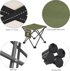 Opliy Camping Stool 2 Pack,Portable Folding Stool for Outdoor Gardening and Beach Hiking Fishing,Foot Stool with Carry Bag (Green)