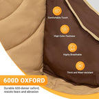 KingCamp Double Camping Chair, Oversized Heavy Duty Loveseat for Adults Portable Folding XL 2 Person Couch Padded Comfortable Two Seat with Cup Holder for Outdoor Lawn Backyard