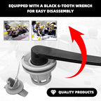 3Pcs Boat Air Valve, Double Seal Inflatable Boat Air Gas Valve Replacement for Inflatable Raft Dinghy Kayak Canoe with Filter Mesh and 8-Groove Spanner