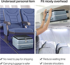 Hanke 16 Inch Underseat Carry On Suitcases with Wheels,Lightweight Hard Shell Carry on Luggage for Weekender,Top Opening Small Suitcase,Travel Luggage for Womem Men,Grey