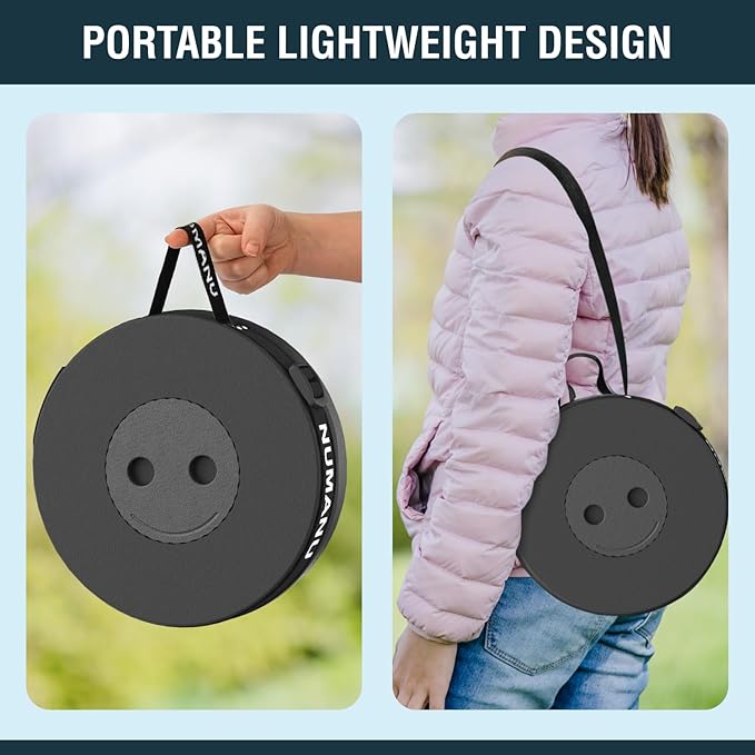 2-Pack 2025 Upgraded Collapsible Stool & Dual Carry Bag + Clips, Max 620lb Portable Folding Stool, Height Adjustable Retractable Telescopic Seat, Travel Chair, Foldable Camping Stool/Footrest