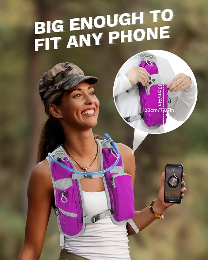 Running Vest for Women and Men, Hydration Running Backpack, Runners Vest, Hydration Vest for Walking, Marathon, Hiking