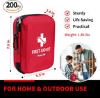 Protect Life Survival First Aid Kit for Home/Business, Camping Survival Kits | Mini Travel First Aid Kit | Camping Equipment | Small Kits for Car | Outdoor Emergency Survivals Pack - 200pcs