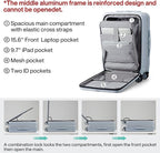 Hanke 20 Inch Carry On Luggage Hard Shell Suitcases with Wheels Luggage Suitcase Travel Luggage for Women Men Rolling Luggage Bags for Business Trip Weekender-Grey