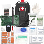 Ifak Med Trauma Kit, Black Molle Tactical Emergency First Aid Kit,Military Survival Molle EMT Medical Kit Refill Supplies Fot Duty Belt