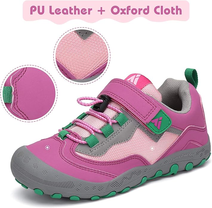 Mishansha Boy's Girl's Hiking Shoes Low Top Sneakers Outdoor Trekking Walking Climbing Running Shoes