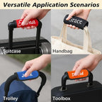 Personalized Luggage Handle Wrap with Embroidered Name Custom Soft Grip Handle Cover for Suitcase, Travel Bag Machine Washable Luggage Identifier for Airplane, Cruise, Road Trip (1 Piece)