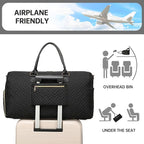 Duffle Bag for Travel, Weekender Bag with Shoe Compartment, Carry On Overnight Bag for Women with Toiletry Bag, Gym Bag with Wet Pocket, Hospital Bags for Labor and Delivery Beige