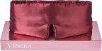Silk Eye Mask - 100% Pure Mulberry 22 Momme Silk Sleep Mask, Adjustable Sleep Mask for Women and Men (Adjustable, Cloud Burgundy)