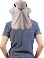 Cuffbow 3 Pcs Sun Hat for Men Women with Neck Flap Breathable Wide Brim Bucket Hat UV Protection UPF 50+ Fishing Hiking