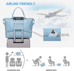Duffle Bag for Travel, Weekender Bag with Shoe Compartment, Carry On Overnight Bag for Women with Toiletry Bag, Gym Bag with Wet Pocket, Hospital Bags for Labor and Delivery Beige