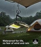 2400LM Rechargeable Camping Lantern – Folding Portable Solar Camping Light for Tent & Power Outages, Magnetic Base, 1/4" Screw Adapter, USB-C & Solar Powered for Hiking,Outdoors