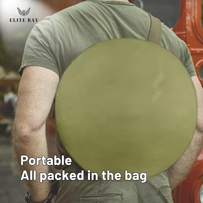 Waterproof Tent with Two Windows – 170T Polyester Lightweight Shelter for Outdoor, Hiking & Beach | Single & Double Size Options | Easy Setup | Portable Green Pop-Up Tent for 1-2 Persons