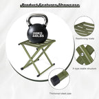 Folding Stool Heavy Duty Camping Stool Outdoor Portable Chair, 440lbs Heavy Duty Portable Folding Stool, Suitable for Camping, Outdoor Hiking, Outdoor Fishing, Picnicking,BBQ